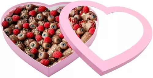 WENPACK 12inch Heart Shaped Gift Box Large Cardboard Fillable Paper Mache Charcuterie Sweet Food Mother's Day