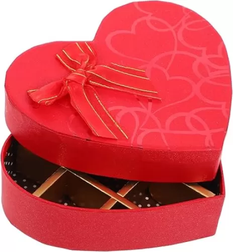 WHAMVOX Empty Chocolate Packaging Box 10 Sections Heart Shape for Wedding Favor Candy Boxes