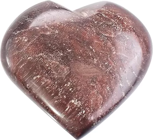 ZAICUS 50mm Red Tiger Eye Heart Crystal Love Stones Healing Crystals Natural Reiki Gemstone Hand Carved Palm Thumb Worry Pocket Massage Stones Therapy & Meditation Gifts for Mothers Day