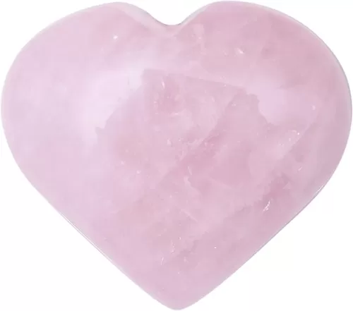 ZAICUS 50mm Rose Quartz Heart Crystal Love Stones Healing Crystals Natural Reiki Gemstone Hand Carved Palm Thumb Worry Pocket Massage Stones Therapy & Meditation Gifts for Mothers Day