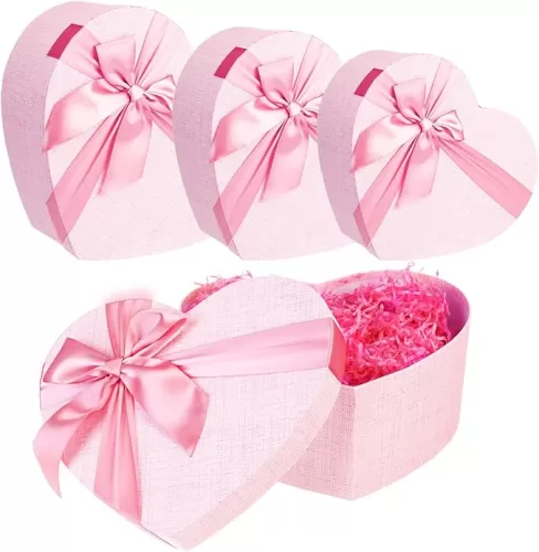 Zhanmai 3 Pcs Heart Shaped Gift Box Mother