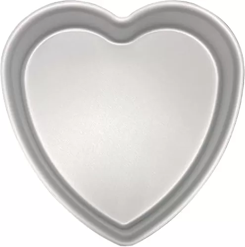 10 Inch Heart Shaped Cake Pan, Aluminum Heart Cake Mold, Heat-Resistant Baking Cake Pan for Wedding, Party, Family Occasions, Chocolate, Bread. (10 × 2 Inch)