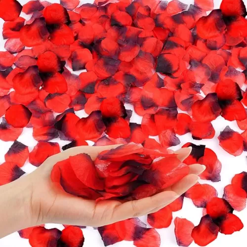 2400 PCS Artificial Flower Petals for Decoration, Fake Rose Pedals, Flower Petals for Wedding, Dark-Red Silk Pétalos De Rosas Artificiales for Wedding, Anniversary, Proposal, Valentine's Day