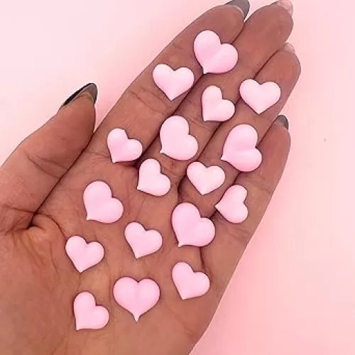 36 Mini Pink Icing Hearts