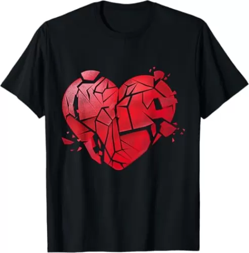 Broken Heart Anti Valentines Day T-Shirt