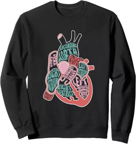 Cardiac Nurse Anatomical Heart Cardiology Medical Medicine Sweatshirt
