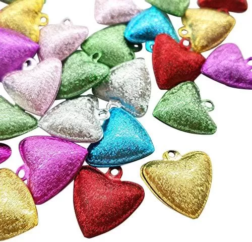 Chenkou Craft Assorted 30pcs 25mm 1" Love Heart Mix Christmas Jingle Bell Loose Beads Charms Jewelry Braclet Anklet Santa Tree Deco Marking