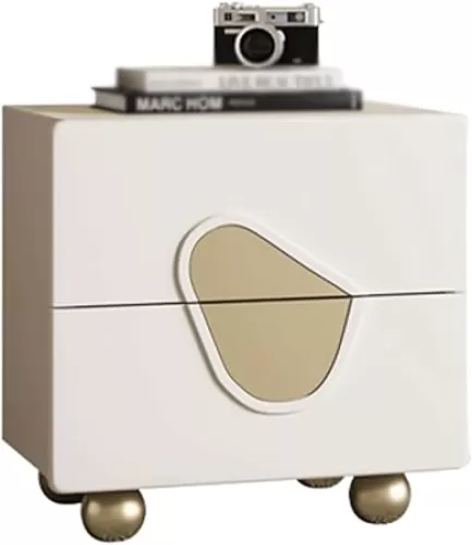 Cute Nightstand Solid Wood End Tables Creative Heart-Shaped Bedside Cabinet with 2 Drawers Bedside Table Bedside Furniture