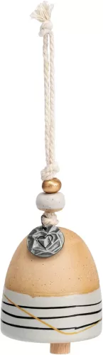 Demdaco Remembrance Gold Tone 2.5 inch Stoneware and Wood Mini Inspired Bell