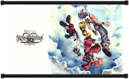 Kingdom Hearts 3D Dream Drop Distance Game Fabric Wall Scroll Poster (32" x 20") Inches