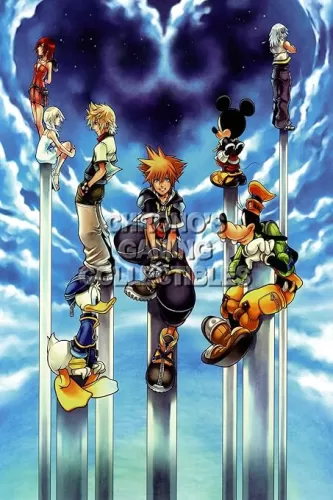 Kingdom Hearts CGC Huge Poster GLOSSY FINISH Sora II III PS2 PS3 PS4 PSP - KHT026 (24" x 36" (61cm x 91.5cm))