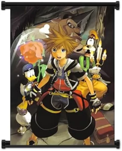 Kingdom Hearts Game Fabric Wall Scroll Poster (16"x21") Inches
