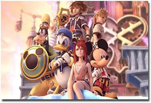 Lawrence Painting Kingdom Hearts Game Art Canvas Poster Print Home Wall Decoration Kairi Sora 5