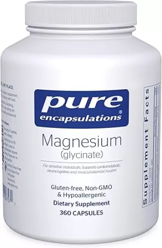 Pure Encapsulations Magnesium (Glycinate) - Supplement to Support Stress Relief, Sleep, Heart Health, Nerves, Muscles, and Metabolism* - with Magnesium Glycinate - 360 Capsules