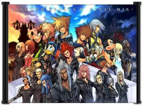 Wall Scrolls 1 X Kingdom Hearts 2 Final Mix Game Fabric Poster ;21 X 16; Inches