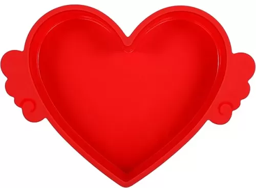 10 Inch Heart Shaped Cake Pans with Metal Reinforced Frame Silicone Heart Cake Pan for Valentine