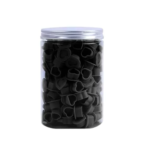 200Pcs Disposable Heart-Shaped Design Tattoo Cups Pigment Capswith Stable Base， Disposable Ink Cups for Microblading Permanent Makeup ，Tattoo Accessories ，Soft Silicone Ink Caps (White)