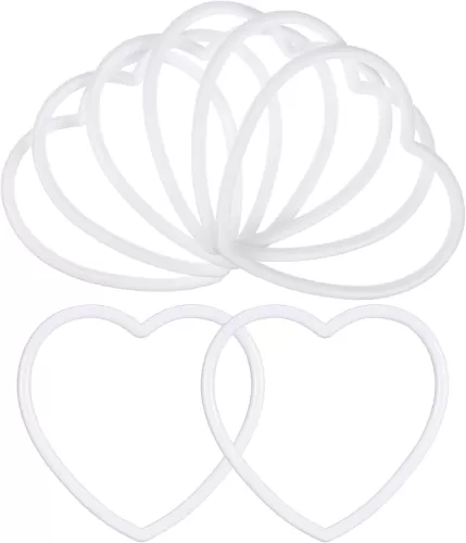 20pcs Dream Catcher Rings Set Heart Shaped Macrame Hoop Rings for DIY Crafts Making Wedding Wreath Wall Hanging Decor