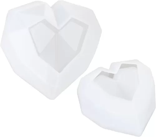 3D Heart Shaped Box Resin Molds Heart Silicone Molds for Epoxy Resin Jar Mold with Lid Heart Epoxy Resin Molds for DIY Jewelry Box Candy Jar