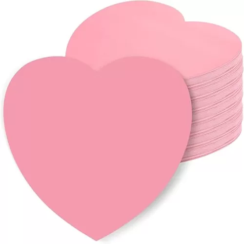 72 Pcs Large Heart Cutouts Pink Paper Heart 6 Inch Heart Shape Card Paper Heart Die Cut Valentine’s Day Heart Decorations for Classroom Bulletin Board Decor Kids’ Love and Peace School Craft Projects