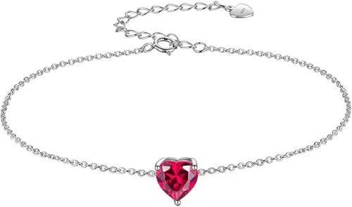 Aurora Tears 925 Sterling Silver 12 Birthstone Hearts Jewelry Women Crystal Wedding/Engagement/Bridal Heart Necklace/Earring/Ring/Bracelet Sets Jewellery