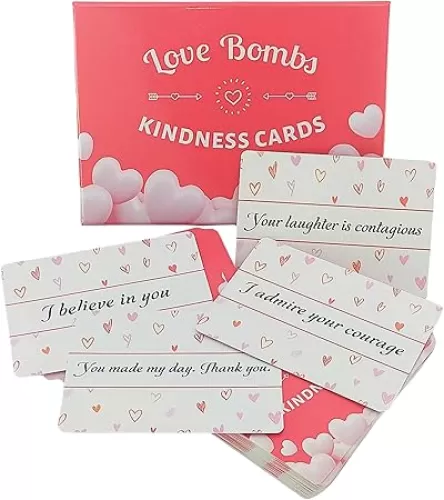 Better Me Love Bombs Kindness Cards – 111 Appreciation & Gratitude Cards, Love Notes for Him & Her, Just Because Gifts, Perfect for Valentine