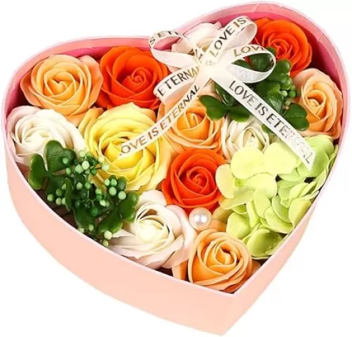 Birthday Gifts for Women Moms Consider Surprising Your Loved One with Perfectione 9 Pieces Roses Flowers Heart Shape Box, Valentines Day Mothers Day Anniversary Birthday Romantic Gift for Her