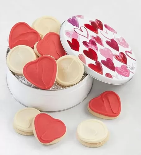 Cheryl's Cookies® Heart Gift Tin w/ 10 Buttercream Frosted Cookies, Heart Shaped Sugar Treats, Gourmet, & Fresh Delivery - Gift for Friends, Family, & Loved Ones