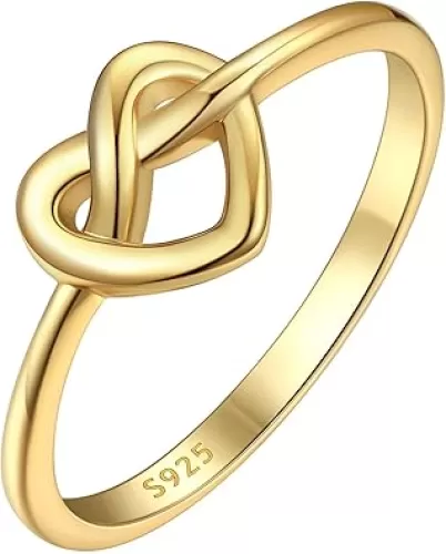 ChicSilver 925 Sterling Silver Love Knot Promise Ring High Polish Comfort Fit Band Ring Size 4-12(With Gift Box)