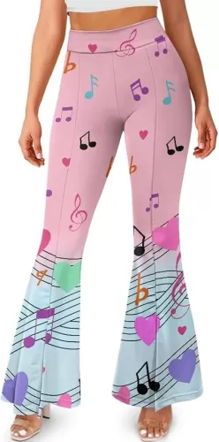 Flared Yoga Pants for Women Bell Bottom Leggings Plus Size Soft High Waisted Tummy Control Butt Liftin