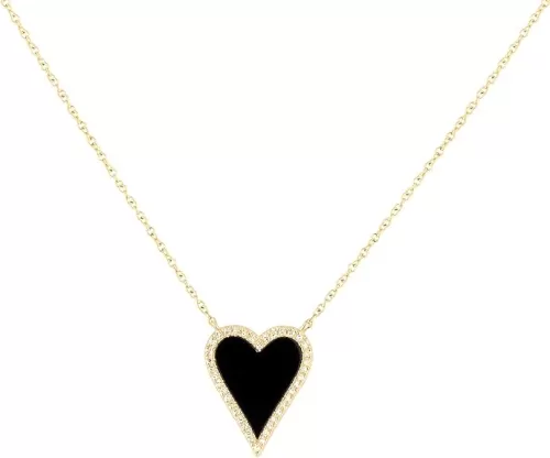 Heart Necklace for Women Trendy Preppy Jewelry Gold Plated Love Heart Pendant, Heart Paperclip Chain Necklace Cute Heart Necklaces Birthday for Women Dainty Jewelry