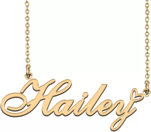 HUAN XUN Custom Name Necklaces Personalized Necklace with Name 18k Gold Plated Heart Stainless Steel Customized Jewelry Gifts for Women Mother Day Christmas Birthday