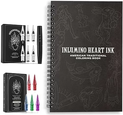 Inlumino Heart Ink Tattoo Practice Set
