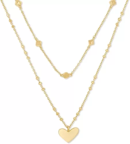 Kendra Scott Ari Heart Multistrand Necklace, Fashion Jewelry for Women