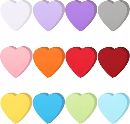 Kisston 360 Heart Cutouts Paper 3.9 Inch Valentine Cut Outs Bulletin Board Decorations Pink Red Heart Shaped Die Cuts for Kids DIY Classroom Love and Peace School Craft Projects(Classic Colors)