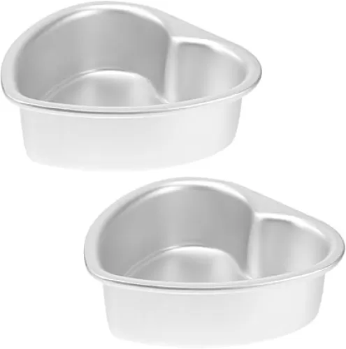 LIFKOME 2pcs Heart Shape Cake Mold, Cake Baking Pans Cheesecake Baking Molds Mousse Muffin Pan Non-sticks Bakeware Pan Chiffon Cake Molds Baking Tin Tray