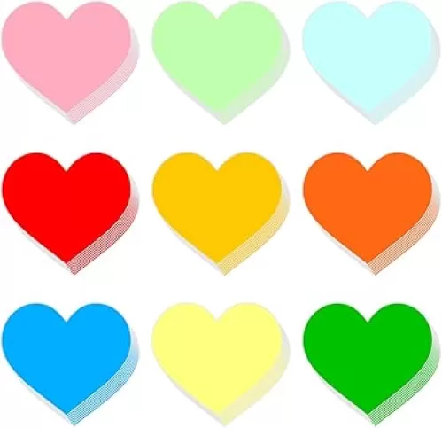 MAMUNU 72 PCS Large Heart Paper Cutouts, Assorted 9 Colors Heart Cutouts Cardstock Bulk Classroom Wall Bulletin Board Decoration, 6 inch Heart Cutouts for DIY Crafts Projects Party Home Decorations