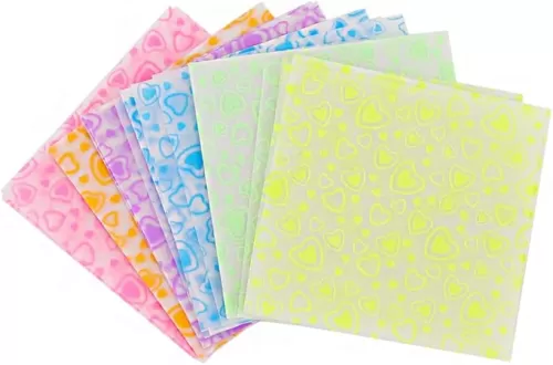 Naimo Luminous Colored Origami Paper - 70 Sheets - 7 Colors - Square Easy Fold Paper for Beginner (3.5*3.5)