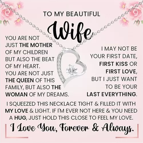 Necklace to My Wife Gift for Soulmate From Lover Husband Amazing Forever Love Necklace Jewelry Present for My Sweet Heart
