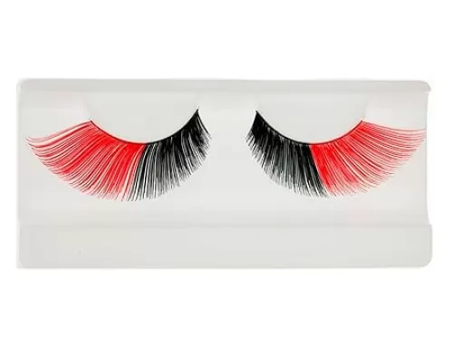 Red Black Eyelashes For Queen of Hearts Costume Accessories Halloween Lashes 1 Pair