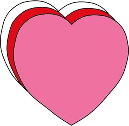 SHAPES ETC. 31 Pcs Tri-Color Heart Large Creative Cut-Outs 5.5in Construction Paper Valentine's Day Decorations Crafts DIY Kids' Love Peace School Craft Projects Classroom Decor Preschool USA Made