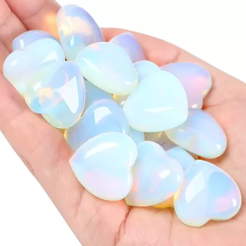 10 PCS 0.8 * 0.8 Inches Thicken Heart Crystals Amethyst Natural Healing Crystal Polished Hearts Carved Stones Rose Quartz Palm Gemstones Reiki Energy Balancing Worry Stone Meditation Love Gift