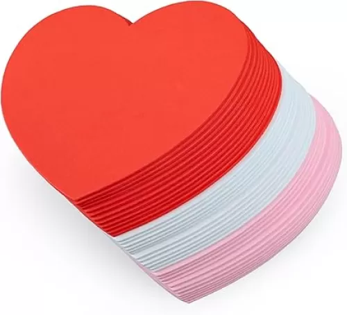 36 Pcs Foam Hearts Crafts Large 6 Inch Foam Heart Shapes Red Pink White Big Hearts Wedding Mother's Day DIY Crafts Party Favors Home Decorations