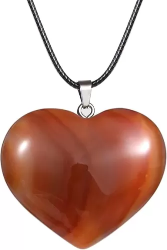Artistone Heart Shape Crystal Necklace with Natural Healing Stones - Handmade Real Gemstone Jewelry Gifts for Women