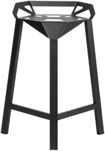 Bar Stool, American Industrial Wind Wrought Iron Frame Heart-Shaped Cushion Hollow Low Back High Stool (Size : 75cm)