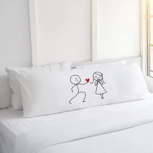 BOLDLOFT My Heart Belongs to You Body Pillow Cover-Cute Body Pillow Cover, 2 Year, Valentine’s Day Gifts, Birthday Gifts for Her, Romantic Gifts for Her