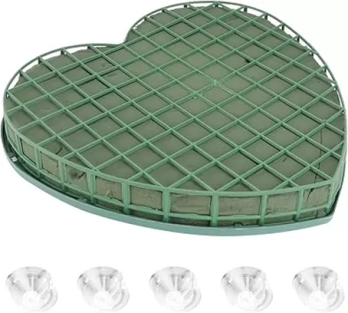 Floral Foam Blocks Heart Shape Green Florist Sponge Floral Bricks Flower Mud for Wedding Floral Arranging Supplies