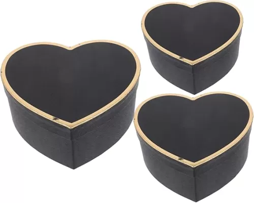 FRCOLOR 3Pcs Heart Shaped present Boxes for Valentine