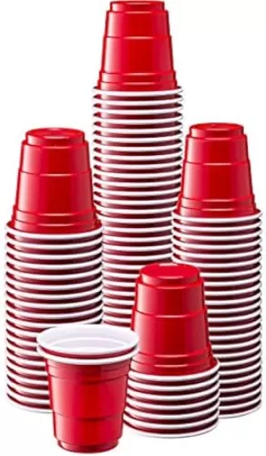 GUSTO [2 oz. - 100 Count Mini Shot Glasses Disposable - Red Jello Shot Cups for Parties and Events (Formerly Comfy Package)