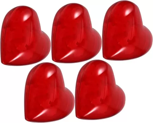 LIFKICH 5PCS Heart Shaped Fillable Treat Boxes for Weddings Valentine